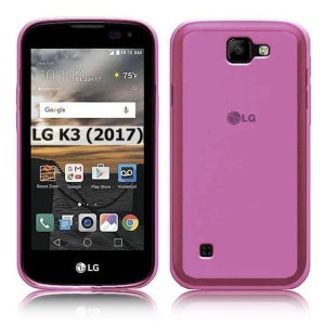 CUSTODIA per LG K3 (2017) IN GEL TPU SILICONE COLORE ROSA TRASPARENTE