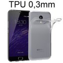 CUSTODIA per MEIZU M2 NOTE, M571H IN GEL TPU SILICONE ULTRA SLIM 0,3mm TRASPARENTE