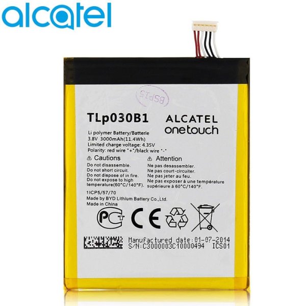 BATTERIA ORIGINALE per ALCATEL ONE TOUCH POP S7, OT-7045 - 3000 mAh LI-ION BULK