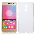 CUSTODIA per LENOVO VIBE K6 NOTE (K53a48) IN GEL TPU SILICONE COLORE BIANCO TRASPARENTE