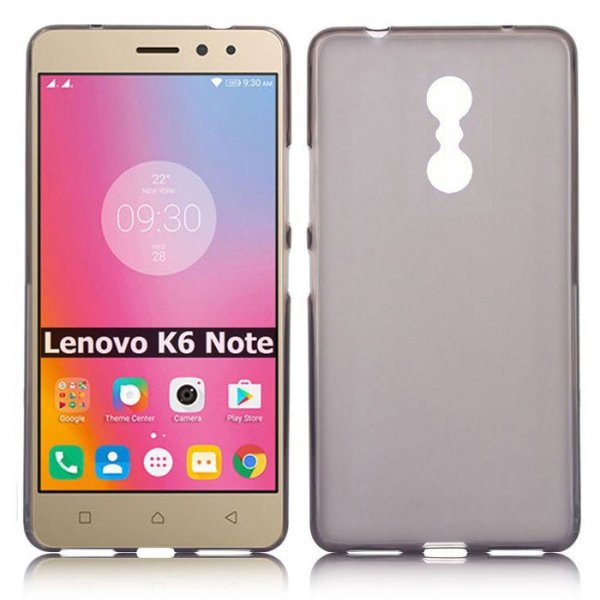 CUSTODIA per LENOVO VIBE K6 NOTE (K53a48) IN GEL TPU SILICONE COLORE NERO TRASPARENTE