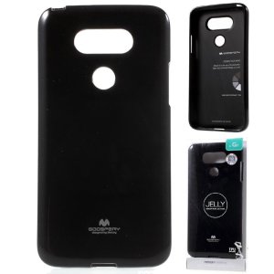 CUSTODIA per LG G6, H870, G6 DUAL SIM H870DS COLORE NERO LUCIDO CON GLITTER ALTA QUALITA' MERCURY BLISTER