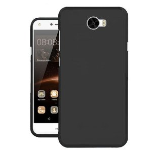 CUSTODIA per HUAWEI Y5 II, Y6 II COMPACT IN GEL TPU SILICONE COLORE NERO