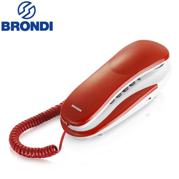 TELEFONO FISSO (GONDOLA) BRONDI KENOBY COLORE ROSSO E BIANCO