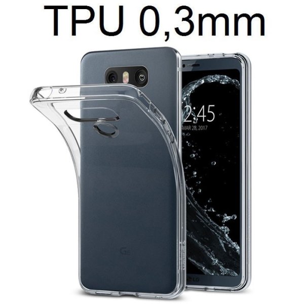 CUSTODIA per LG G6, H870, G6 DUAL SIM H870DS IN GEL TPU SILICONE ULTRA SLIM TRASPARENTE 0,3mm