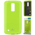 CUSTODIA per LG K10 (2017) IN GEL TPU SILICONE COLORE VERDE LUCIDO CON GLITTER ALTA QUALITA' MERCURY BLISTER