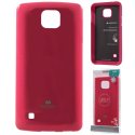 CUSTODIA per LG X CAM (K580) IN GEL TPU SILICONE COLORE FUCSIA LUCIDO CON GLITTER ALTA QUALITA' MERCURY BLISTER