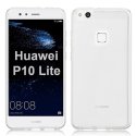 CUSTODIA per HUAWEI P10 LITE IN GEL TPU SILICONE COLORE BIANCO TRASPARENTE