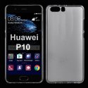 CUSTODIA per HUAWEI P10 IN GEL TPU SILICONE COLORE BIANCO TRASPARENTE