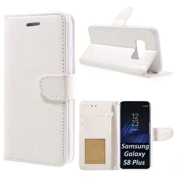 CUSTODIA per SAMSUNG SM-G950 GALAXY S8 - FLIP ORIZZONTALE SIMILPELLE CON INTERNO IN TPU E CHIUSURA MAGNETICA COLORE BIANCO