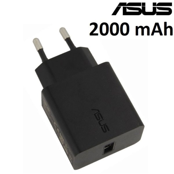 CARICATORE DA RETE 2000mAh ORIGINALE ASUS CON 1 PORTA USB COLORE NERO AD897020 BULK