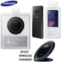 STARTER KIT con CARICATORE WIRELESS NERO 1000mAh, CLEAR COVER E SCREEN PROTECTOR ORIGINALE per SAMSUNG GALAXY S8