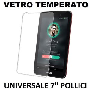 PELLICOLA PROTEGGI DISPLAY UNIVERSALE VETRO TEMPERATO 0,33mm PER DISPOSITIVI DA 7" POLLICI DIMENSIONI 180 mm X 110 mm