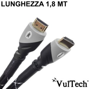 CAVO HDMI MASCHIO / HDMI MASCHIO VERSIONE 2.0 3D 4K 60HZ LUNGHEZZA 1,80 Mt. AA14302PRO VULTECH