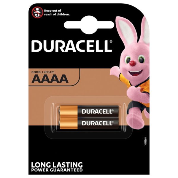 BATTERIE  AAAA 1,5V LR8D425 BLISTER 2 PEZZI DURACELL