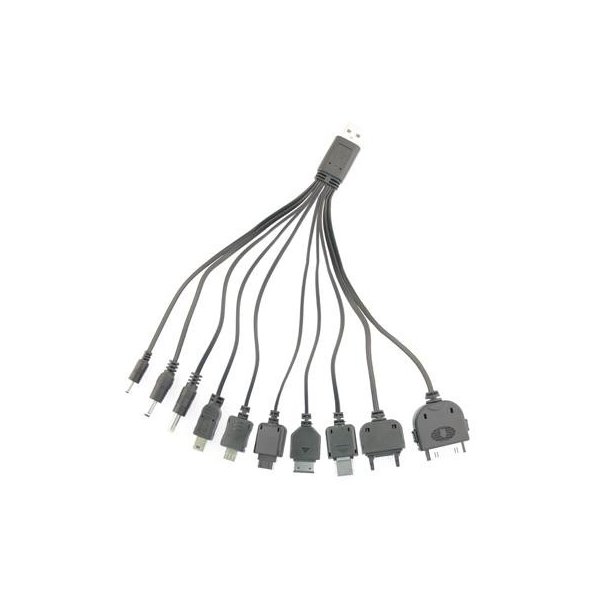 CAVO USB 2.0 MULTI CON 10 CONNETTORI SOLO PER RICARICA