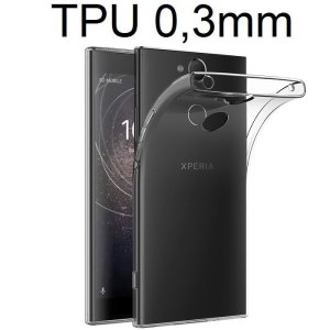 CUSTODIA per SONY XPERIA XA2 IN GEL TPU SILICONE ULTRA SLIM 0,3mm TRASPARENTE