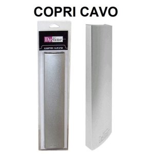 COPRI CAVO PER NASCONDERE CAVI ELETRICI, TRASFORMATORI E SPINE DI CORRENTE DIMENSIONI: 354 x 75 x 33 mm SILVER DG-LINE