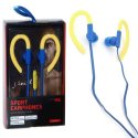 AURICOLARE STEREO con CONNETTORE JACK 3,5mm - GOMMINI E ARCHETTO + TASTO DI RISPOSTA BLU E GIALLO FH1014YB PLATINET