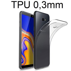 CUSTODIA per SAMSUNG GALAXY J4 PLUS (SM-J415) IN GEL TPU SILICONE ULTRA SLIM 0,3mm TRASPARENTE