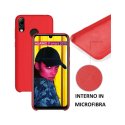 CUSTODIA per HUAWEI P SMART 2019, HONOR 10 LITE IN SILICONE CON EFFETTO SOFT TOUCH ED INTERNO IN MICROFIBRA COLORE ROSSO