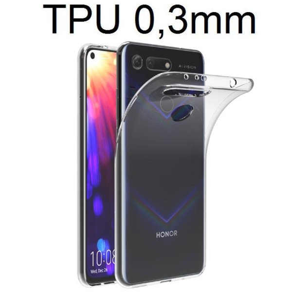 CUSTODIA per HUAWEI HONOR VIEW 20 IN GEL TPU SILICONE ULTRA SLIM 0,3mm TRASPARENTE