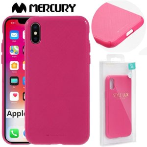 CUSTODIA per APPLE IPHONE X, IPHONE XS (5.8") IN GEL TPU SILICONE COLORE FUCSIA ALTA QUALITA' MERCURY STYLE LUX BLISTER