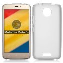 CUSTODIA per MOTOROLA MOTO C PLUS IN GEL TPU SILICONE COLORE BIANCO TRASPARENTE