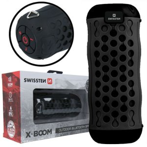 CASSA SPEAKER 5W BLUETOOTH 4.2 per SMARTPHONE E TABLET RESISTENTE AGLI SCHIZZI D'ACQUA COLORE NERO X-BOOM SWISSTEN