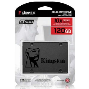 DRIVE A STATO SOLIDO SSD A400 120GB 2,5" CON VELOCITA' DI TRASFERIMENTO FINO A 500MB/s IN LETTURA COLORE NERO KINGSTON BLISTER