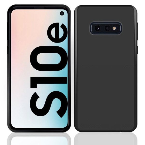 CUSTODIA per SAMSUNG GALAXY S10e (SM-G970) IN GEL TPU SILICONE COLORE NERO