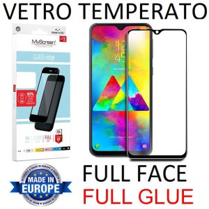 PELLICOLA per SAMSUNG GALAXY M10, A10, A10S - VETRO TEMPERATO FULL FACE 9H FULL GLUE 0,33mm CON CORNICE NERA MYSCREEN LITE