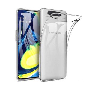 CUSTODIA per SAMSUNG GALAXY A80 (SM-A805), A90 IN GEL TPU SILICONE TRASPARENTE