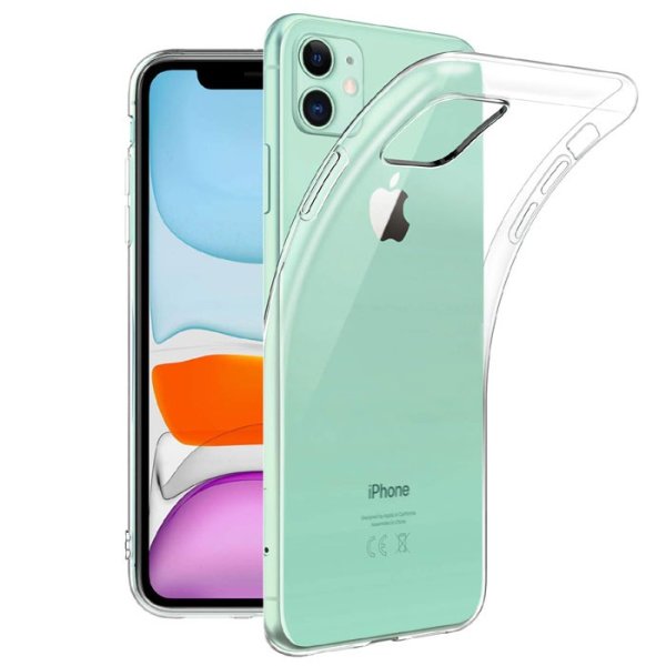 CUSTODIA per APPLE IPHONE 11 (6.1") IN GEL TPU SILICONE TRASPARENTE