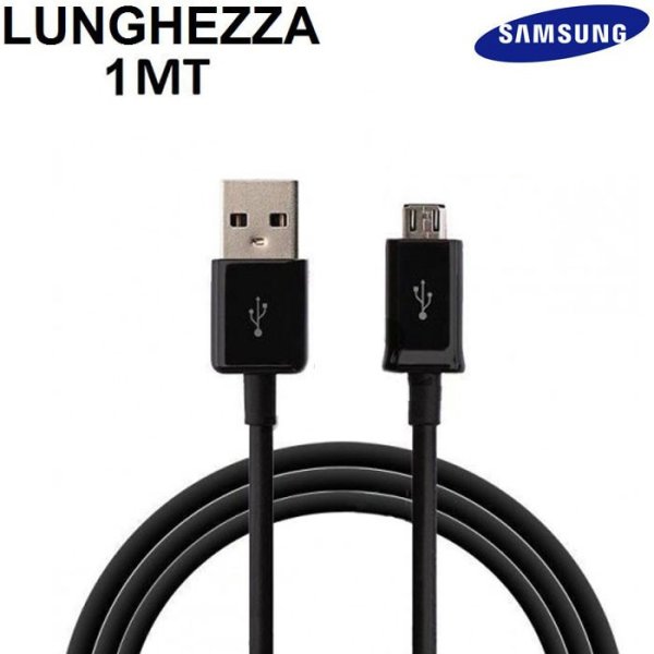 CAVO MICRO USB ORIGINALE SAMSUNG ECB-DU5ABE - LUNGHEZZA 1 MT COLORE NERO BULK