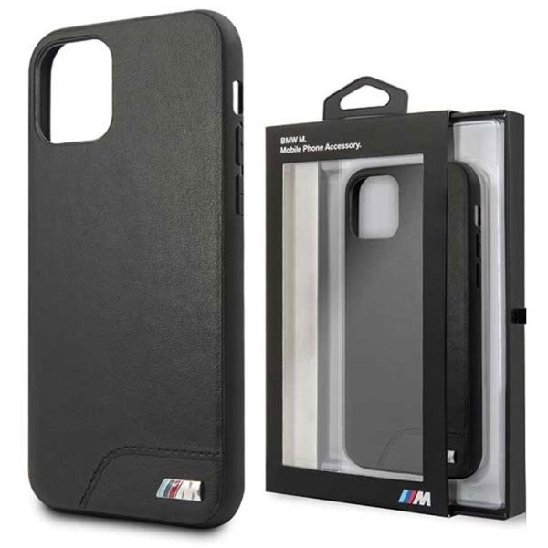 CUSTODIA per APPLE IPHONE 11 PRO (5.8") BACK RIGIDA BMW IN SIMILPELLE COLORE NERO CON LOGO BMW "M"