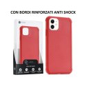 CUSTODIA per APPLE IPHONE 11 (6.1")  IN GEL TPU SILICONE ROSSO EFFETTO CARBONIO CON BORDI RINFORZATI ANTI SHOCK ROAR BLISTER