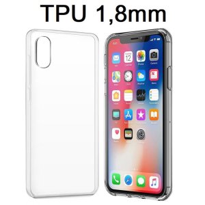 CUSTODIA per APPLE IPHONE XR (6.1") IN GEL TPU SILICONE 1,8mm TRASPARENTE