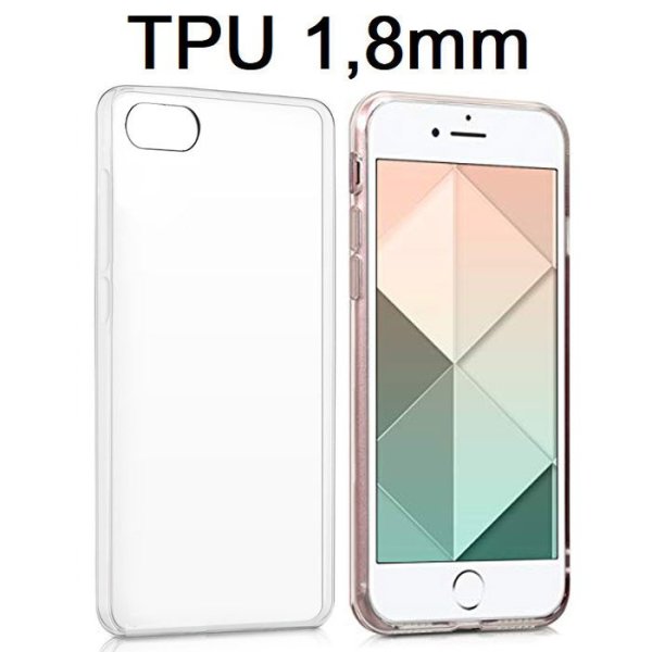 CUSTODIA per APPLE IPHONE SE (2020/2022), IPHONE (7/8) 4.7" - IN GEL TPU SILICONE 1,8mm TRASPARENTE