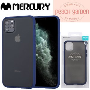 CUSTODIA per APPLE IPHONE 11 PRO MAX - CORNICE IN TPU BLU E PARTE POSTERIORE POLICARBONATO NERO-TRASPARENTE MERCURY