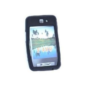 CUSTODIA SILICONE per SAMSUNG F480 COLORE NERO