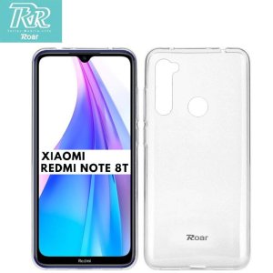 CUSTODIA per XIAOMI REDMI NOTE 8T - IN GEL TPU SILICONE TRASPARENTE ALTA QUALITA' ROAR COLORFUL BLISTER