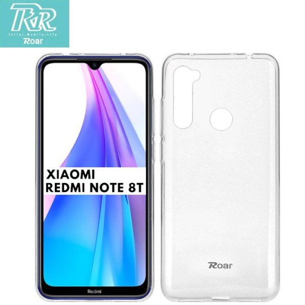 CUSTODIA per XIAOMI REDMI NOTE 8T - IN GEL TPU SILICONE TRASPARENTE ALTA QUALITA' ROAR COLORFUL BLISTER