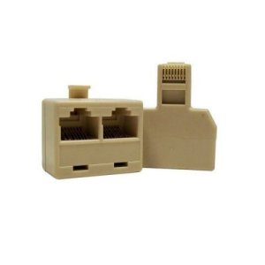 ADATTATORE/SDOPPIATORE DI RETE DA 1 PRESA RJ45 8 POLI MASCHIO A 2 PRESE RJ45 8 POLI FEMMINA