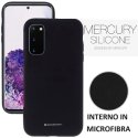 CUSTODIA per SAMSUNG GALAXY S20 (G980/G981) - IN SILICONE CON INTERNO IN MICROFIBRA COLORE NERO ALTA QUALITA' MERCURY BLISTER