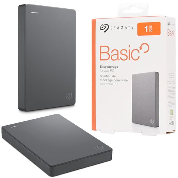 HARD DISK ESTERNO 2.5" CAPACITA' 1TB USB 3.0 STJL1000400 SEAGATE BASIC COLORE NERO BLISTER