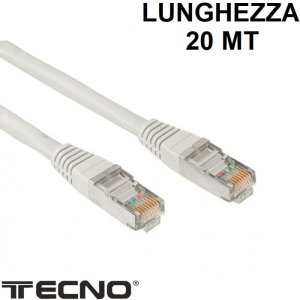 CAVO DI RETE CAT6 - LUNGHEZZA 20 MT - CONNETTORE RJ-45 TECNO 24.106