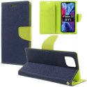 CUSTODIA per APPLE IPHONE 12, IPHONE 12 PRO (6.1") - FLIP ORIZZONTALE CON INTERNO IN TPU, STAND E TASCHE PORTA CARTE COLORE BLU