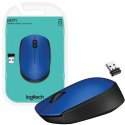 MOUSE OTTICO WIRELESS 2.4GHz USB CON RAGGIO DI AZIONE 10 METRI  910-004640 BLU E NERO M171 LOGITECH BLISTER