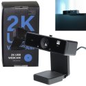 WEBCAM HD 2K USB 2.0 RISOLUZIONE 2560x1440p CON MICROFONO INTEGRATO E FISSAGGIO A CLIP LUNGHEZZA CAVO 1,5MT COLORE NERO BLISTER